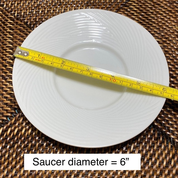 Set of 4 ~DANSK TAPESTRIES WINTER WHITE 6” Saucers ~Discontinued - Picture 9 of 10